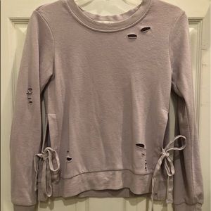 Distressed sweatshirt